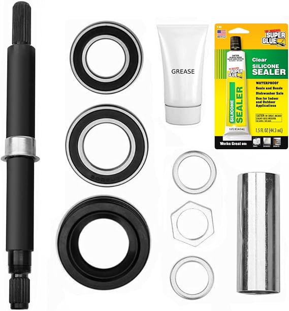 BEROEA W10435302 & 2119011 EA3503261 Washer Bearings, Shaft & Tool Kit Compatible Most Front Load Washers Tub Bearing & Seal Kit Washer Shaft & Bearing Kit W10435302 2119011 EA3503261 10Pc Kit