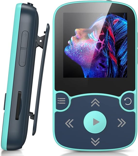 AGPTEK 32GB MP3 Player with Clip, A65 Bluetooth 5.3 Music Player for Sports