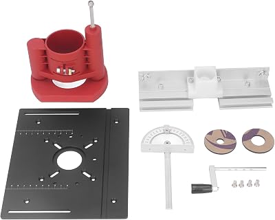 Precision Router Lift Router Table Lift System, Aluminum Alloy Insert Plate Lift Base Woodworking Engraving DIY Tools for 64-66mm Diameter Motors