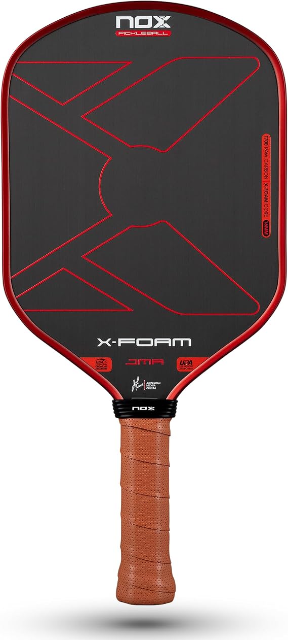 NOX Pickleball Paddle X-Foam JMA 16mm 2026 | Foam Core Pickleball Paddle | Jhonnathan Medina Signature All Levels Racket USAP & UPA Approved | T700 Raw Carbon Face for Tactical Control Comfort & Spin