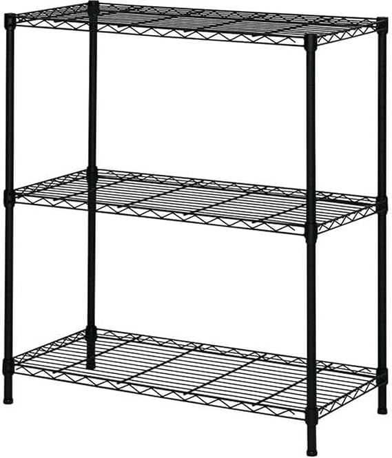 Nitori 8791481 CUSTOM Steel Rack, 2 Tiers, Black, Width 33.5 inches 85 cm