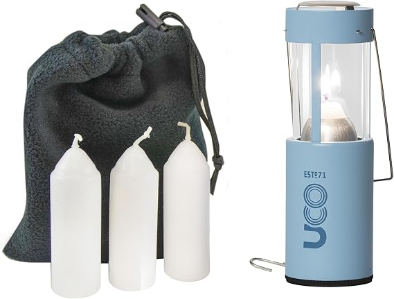 UCO Candle Lantern Value Pack with 4 Candles and Storage Bag, Collapsible Candle Lantern for Camping & Emergency Preparedness