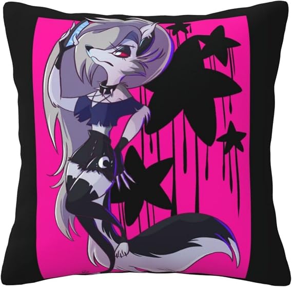 Helluva Boss Throw Pillow Covers 20"X20" Decorative Soft Pillowcases Home Decor Living Room Cushion Cases for Bed Couch Car