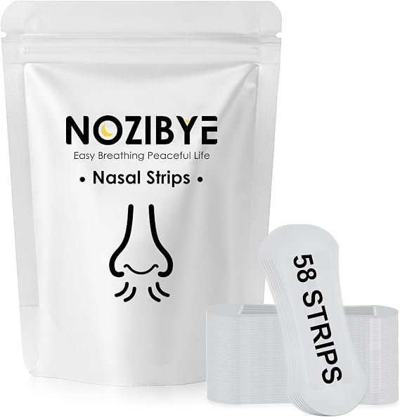 Nasal Strips, Nose Strips for Breathing - 58 Strips, Clear