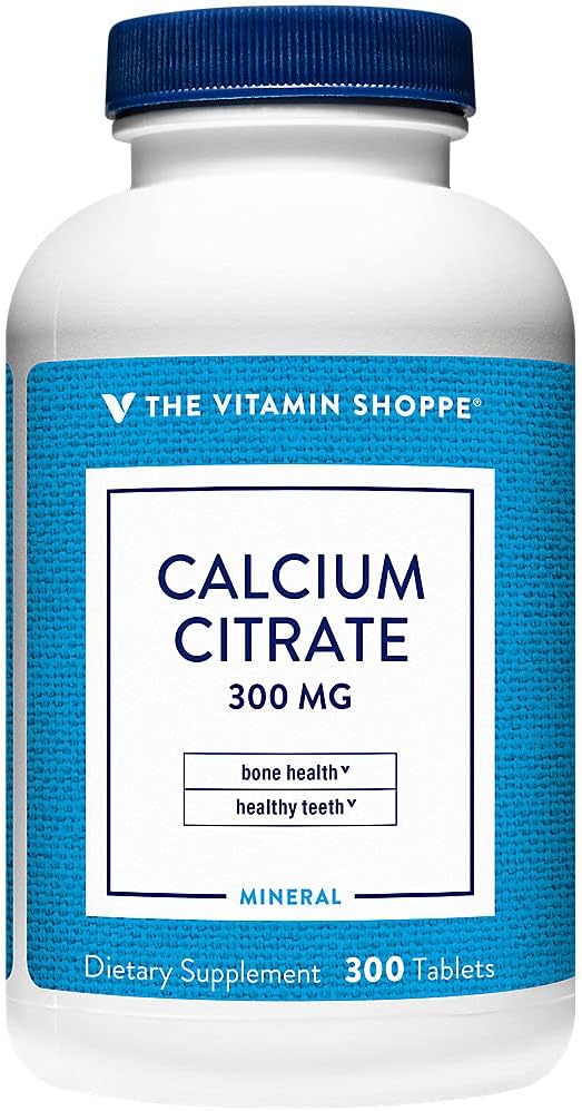The Vitamin Shoppe Brand Calcium Citrate 300 MG, 300 Tablets