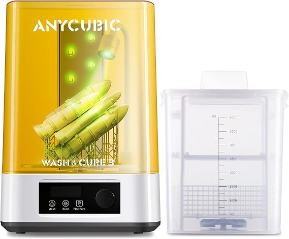 ANYCUBIC Wash and Cure 3 with Gooseneck Lights | Upgraded Volume 2 in 1 Wash and Cure Station for Photon Mono 4/4 Ultra/Mars Series, Washing Size of 165 x 100 x 180 mm