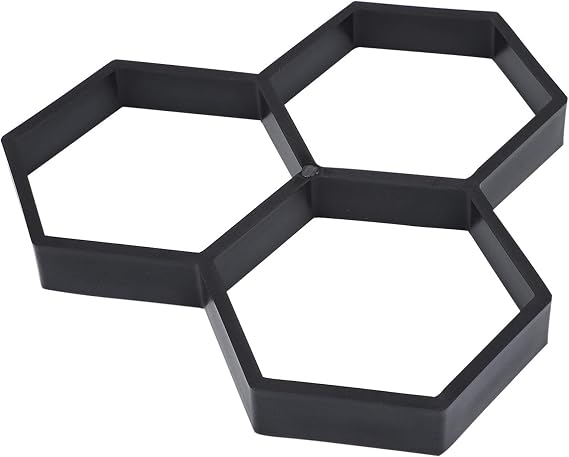 Concrete Molds & Forms, Paver Molds for Concrete, Stepping Stone Paver Reusable DIY Walkway Pavement Paving Moulds Hexagon Maker Molds for Lawn Patio Yard Garden, Mode 4, 35X35CM