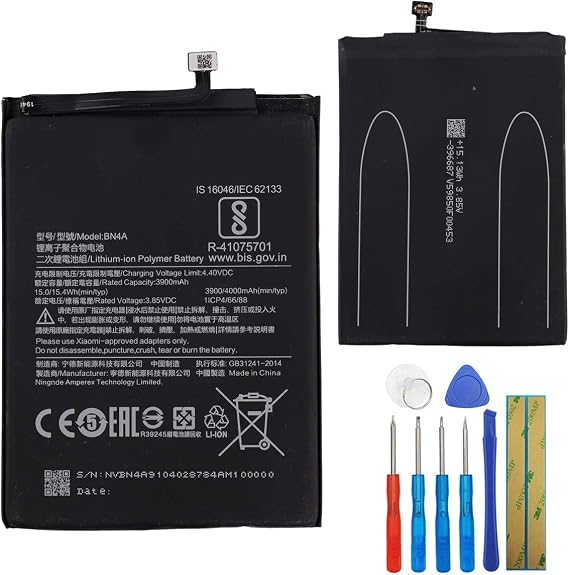 Replacement Battery BN4A Compatible with Xiaomi Redmi Note7 Note 7 Pro M1901F7C with Repair Tool Kit