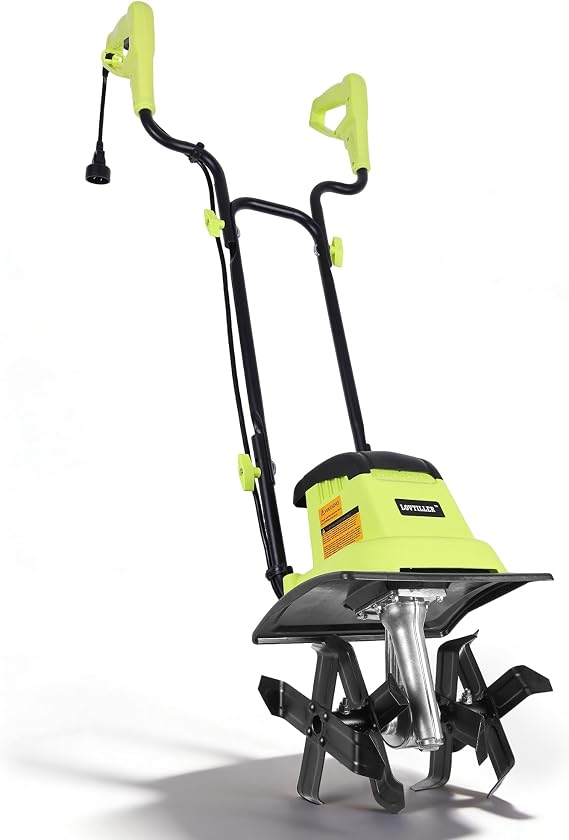 12'' 8.5 AMP Small Electric Corded Garden Tiller for Gardening