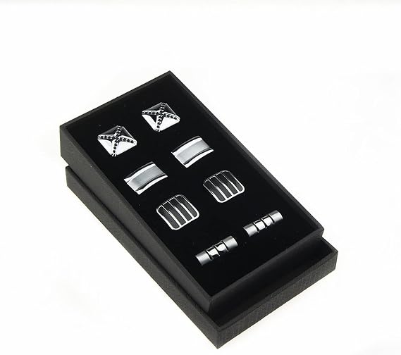 Cufflink box Cufflink Box Cufflinks Set Men's Display Jewelry Organizer Jewellery Storage Case(4 pairs)