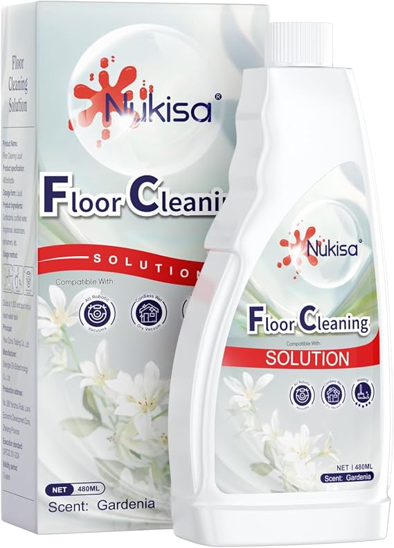 Nukisa Gardenia Scent Floor Cleaning Solution Compatible With Roborock Robot Vacuum And Mop Cleaner, Deep Cleans For Multiple Hard Floors, Suitable With All Robot Vacuums With Mopping (1)