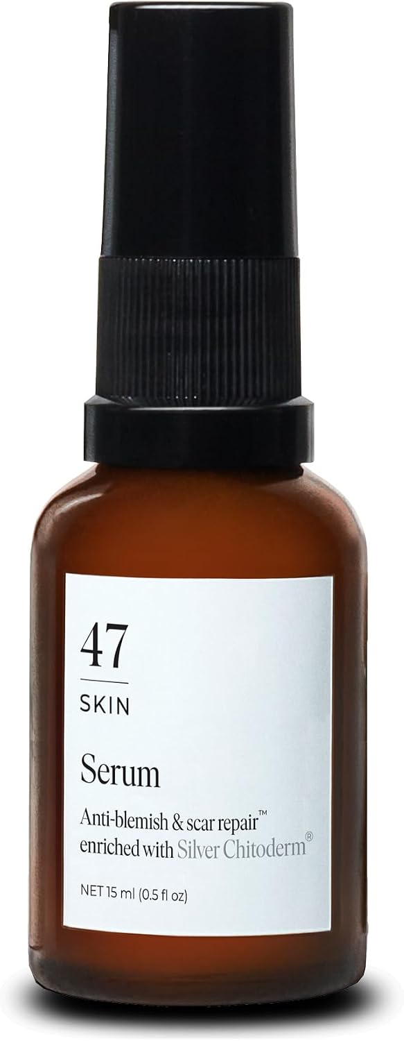 47 Skin Anti-blemish & scar repair Serum enriched with Silver Chitoderm for All Skin Types, Clear Skin Moisturiser, 15ml