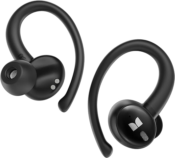 Monster N-Lite 216 Wireless Earbuds, Sports Earbuds with Earhooks, Noise Cancelling Headset, Stereo Deep Bass Over Ear Buds 48H Playtime, IPX6 Waterproof Earphones for Sports/Running/Workout(Black)