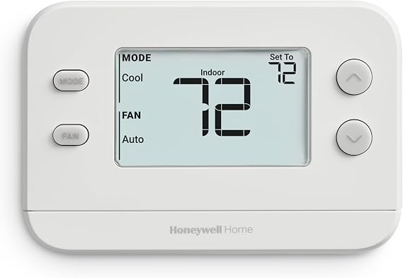 Honeywell Home X1N Non-Programmable Thermostat, White | Single-Stage, 1 Heat/1 Cool Compatibility