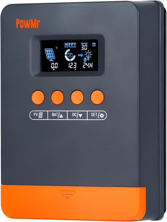 MPPT ソーラー充電コントローラー 35A 12V/24V オート、35Amp ソーラーコントローラー MPPT Max.PV 入力 80V、鉛蓄電池とリチウム電池に対応