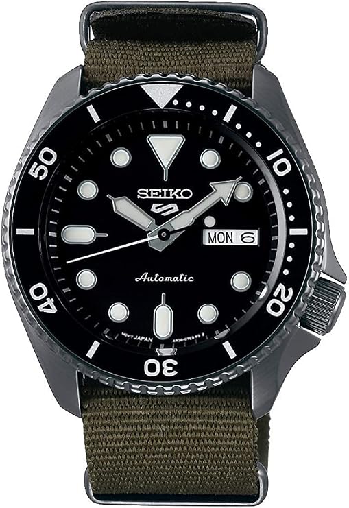 Seiko 5 Sports SRPD91 Men's Wristwatch, Automatic Mechanical and Distribution Limited Model, Military Green