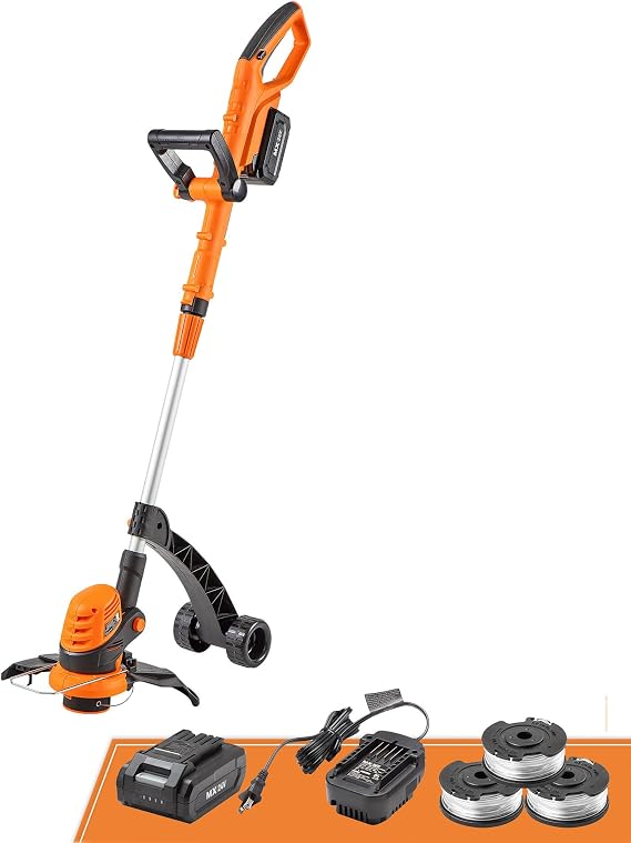 LawnMaster 24V Max 10" Cordless String Trimmer Weed Eater, CLGT2410S