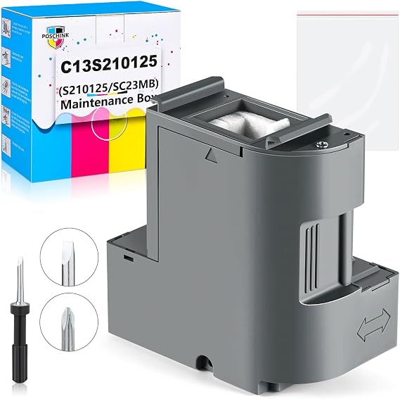 C13S210125 Maintenance Box Waste Ink Tank Replacement Compatible for Surecolor SC-F170 F100 F150 Printers (S210125/SC23MB)