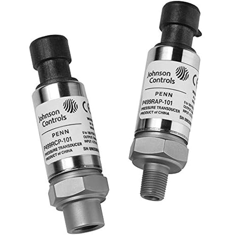 Johnson Controls P499VCP-107K Penn P499 Series Electronic Pressure Transducer Kit, 0 to 10 VDC, 1/4" SAE 45 Flare Internal Thread, 0 psi Minimum Pressure, 750 psi Maximum Pressure