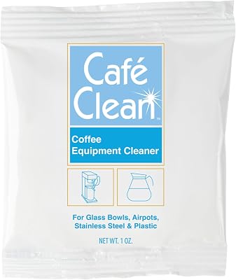 Stera Sheen Coffee Equipment Cleaner, All-Purpose Brewing Equipment, Espresso, Coffee Maker Cleaner, Cafe Clean Removes Oil, Stain Buildup, from Glass, Plastic & Stainless Steel - 1 Oz. 48 Count