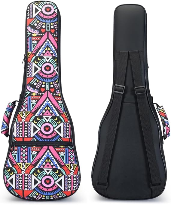 MUINS Ukulele Case,21 Durable Colorful Ukelele Case with Thicker Pad