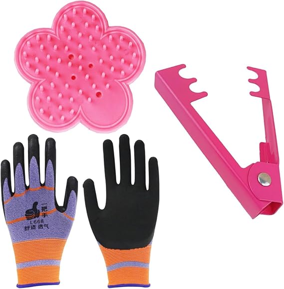 3 Pcs Flower Rose Stripper Thorn Leaf Remover Tool Garden Tool Sets Leaf Stripping Tool Garden Glove