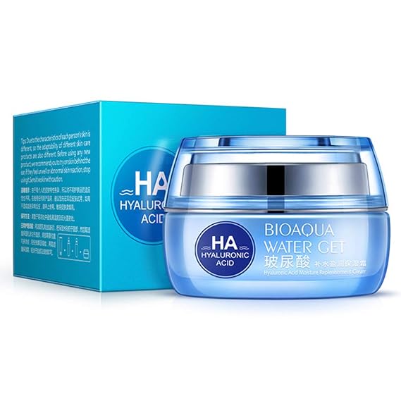 BIOAQUA Anti-Aging Cleaning Moisturizers HA Water Get Replenishment Face Skin Cream Hyaluronic Acid Natural Ingredients Hydrating 50 g