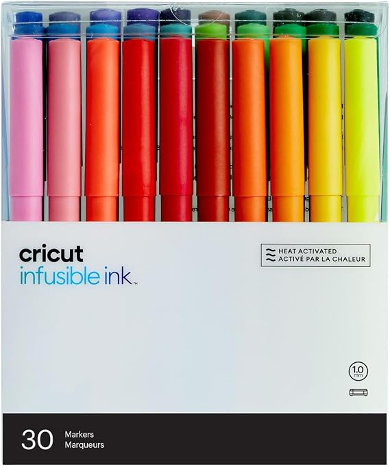 Cricut Infusible InkTM Markers 1.0, Ultimate (30 ct), Sampler - for Sublimation & HTV projects - Compatible with Maker & Explore Machines