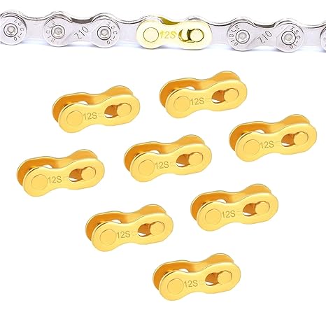 8 Pairs Bicycle Missing Link, 6/7/8/9/10/11/12 Speed Bike Chain Connector Lock Set, MTB Road Bicycle Connector for Quick Master Link Joint Chain pin (10 Speed, 8)