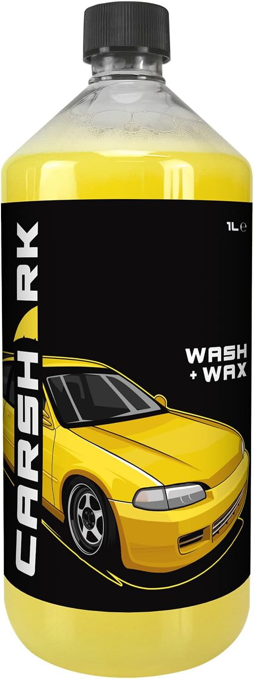 Wash and Wax Car Shampoo 1 Litre, Cleans Dirt and Grime, Leaves Protective Shine