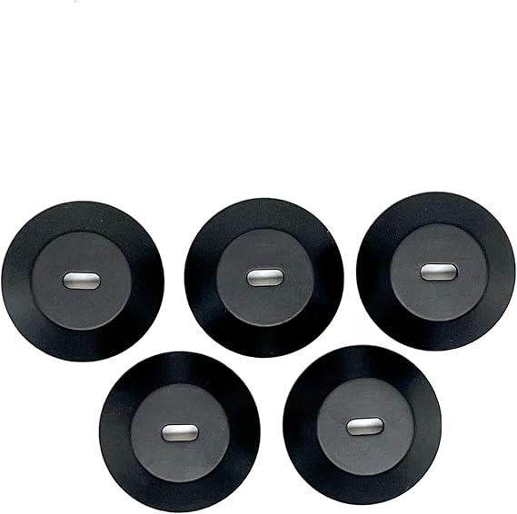 Adhesive Security Plate with Slot for Cables to Lock Down Laptops, Tablets, Monitors and Other Devices (Black 5Pack)