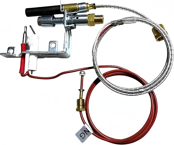 14D0473 Gas Fireplace Pilot,ODS Pilot Assembly with New Thermocouple for Vent-Free Gas Fireplaces, Lexington Forge, Majestic, Martin, and Monessen Gas Stoves and Gas Log Sets