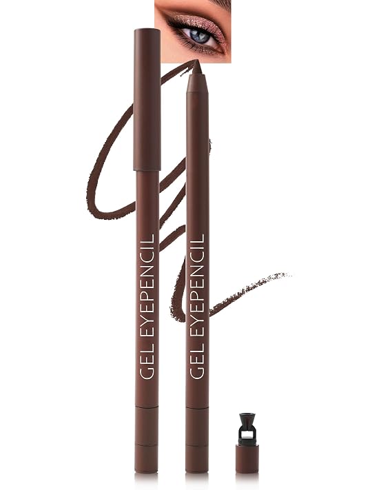 Dark Brown Waterproof Gel Eyeliner, Matte Cream Waterline Eyeliner Pencil