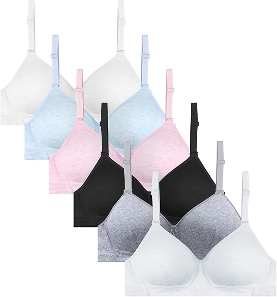 Nubofy Teen Girls Sports Bras Adjustable Straps Ages 12-18