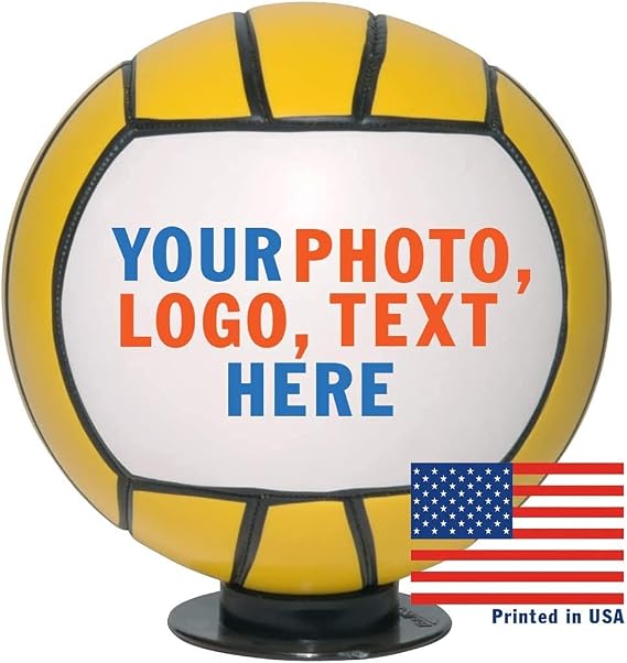 Personalized Custom Mini Size 5.5" Water Polo Ball Official Size 2 | Customized Water Polo Ball with Name, Photo, or Text | Trophy or Gift for Coach, Son, Boyfriend, or Any Water Polo Fan