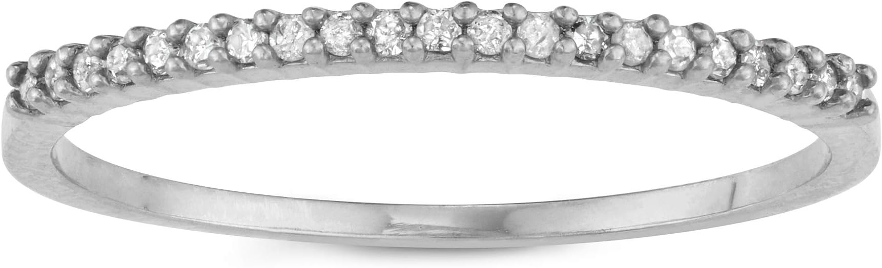 Tiara 10K White Gold .1 CTTW Diamond Band