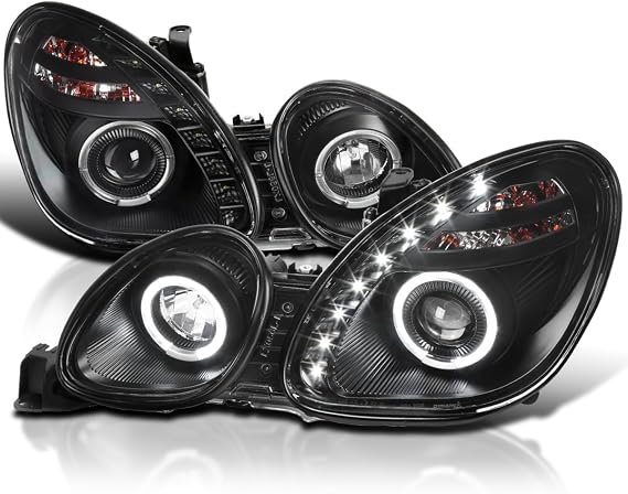 SPEC-D TUNING LED Halo Black Projector Headlights