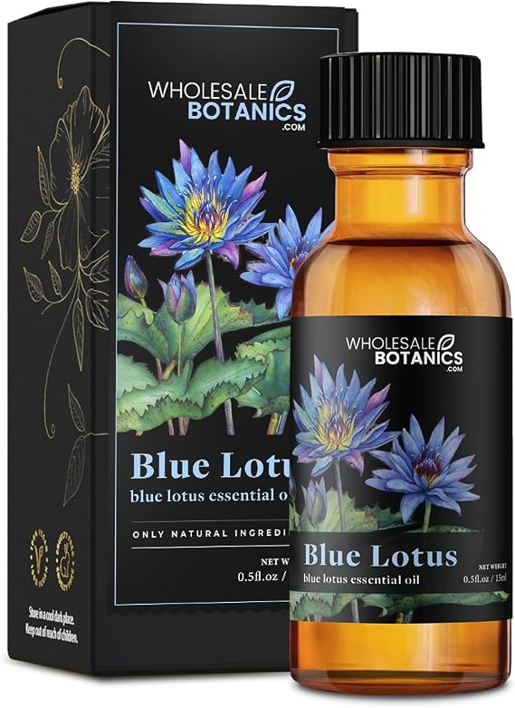 Blue Lotus Essential Oil by Wholesale Botanics | Premium Grade Essential Oil | for Aromatherapy, Soaps, Lotions, Candles | Vegan & Cruelty Free (0.5 Fl Oz)