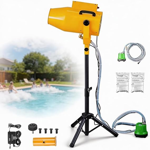 Foam Machine for Party, 1200W Outdoor Foam Maker, Large Capacity Bubble Machine, 10ft Long Distance Spray, Covers 80 Square Meter, Perfect for Music Festivals, Swimming Pools, Gardens, Summer