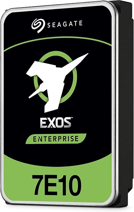 Seagate Exos 7E10 10TB Internal Hard Drive HDD - 3.5 Inch 4Kn SAS 12GB/s, 7.200 RPM, 256MB Cache and 2M MTBF for Enterprise, Data Centre (ST10000NM003B)