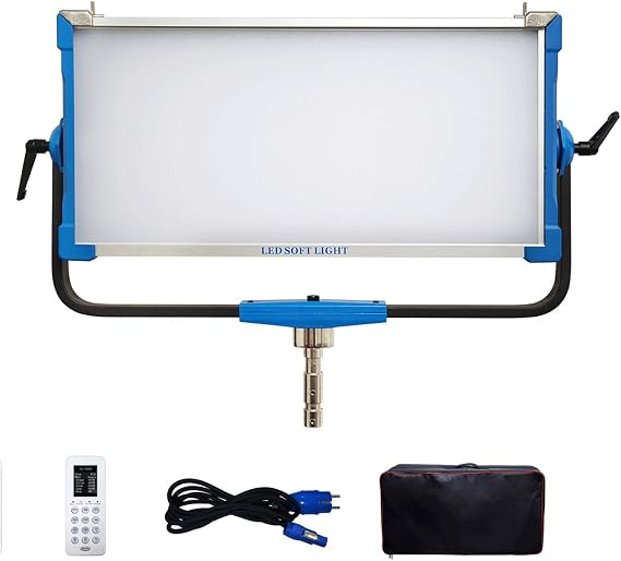 AI-3000C RGB LED Video Light Dimmable 2800k-9990k 300w CRI 95 Studio Photo Lamps Metal Panel with 12 Lighting Effects with powerCON Cable, 3m DC Cable and carrybag (AI-3000 C Blue)