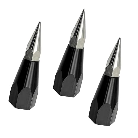3 PCS Replaceable Steel Tip for GPS Prism Pole Thread Sharp Point 5/8" x 11 TPI for Surveying Rod Prism Easy Installation