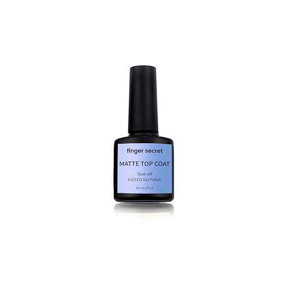 Matte Top Coat -Nail Polish Protective Gel Nail Art Top Coat for Long Lasting Professional Nails LED Soak Off Nail Polish Portable Salon -0.27oz