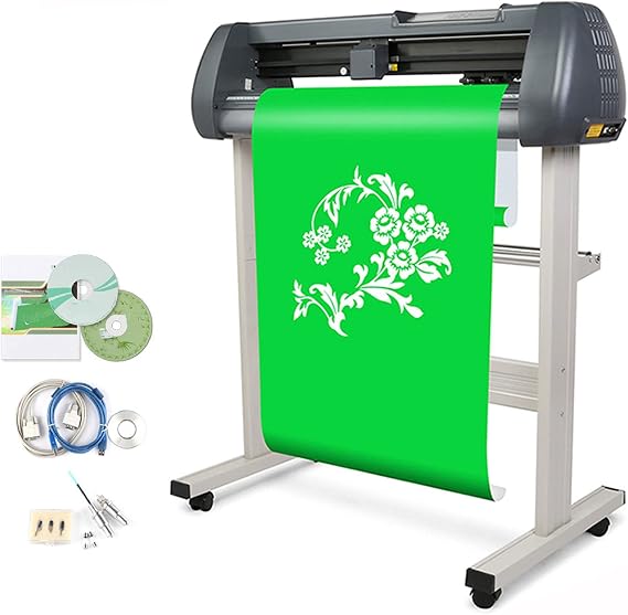 Vinyl Cutter Plotter Machine , 34 Inch Sign Making Machine with Stand for Easy Paper Feed and Precision Cutting