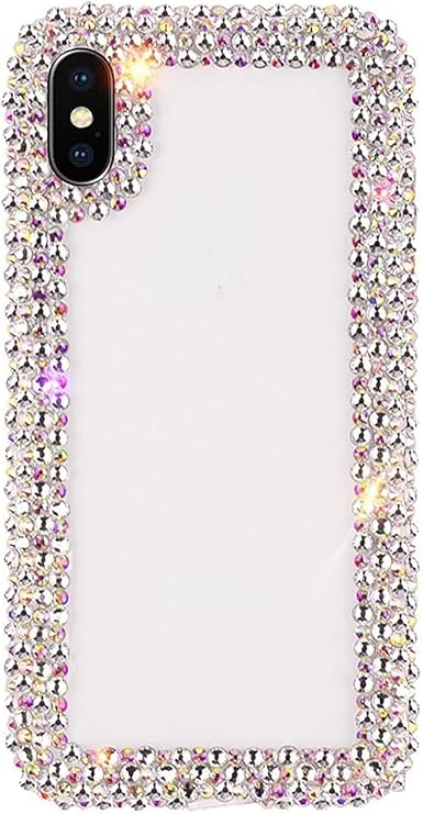 Bling Diamond Case for Google Pixel 10 Pro XL, 3D Homemade Sparkle Crystal Rhinestone Shiny Glitter Full Clear Stones Back Phone Cover with Screen Protector -Colorful White