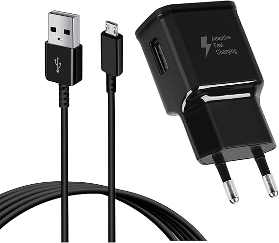 USB Charger Plug Quick Charger Power Supply with Micro USB Charging Cable High Speed Android Mobile Phone Fast Charging Cable for Samsung Galaxy S7 S6 S5 S4 J7 J5 Note 5 Huawei P Smart Redmi Nokia Kindle