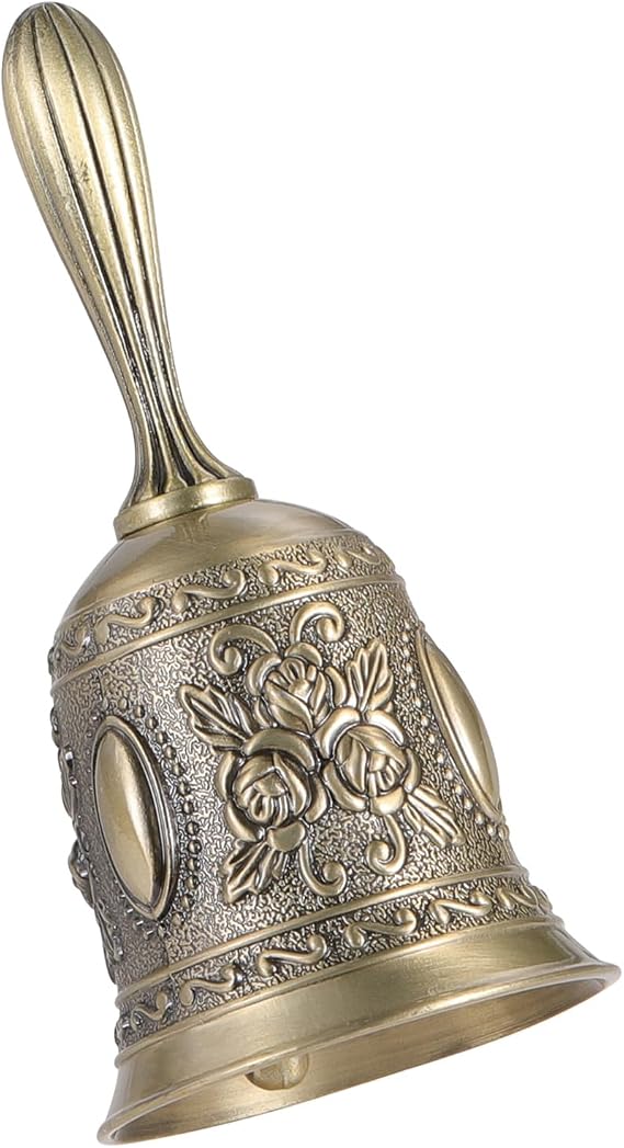 Vintage Metal Hand Bells for Seniors - Bedside and Wedding Ringing