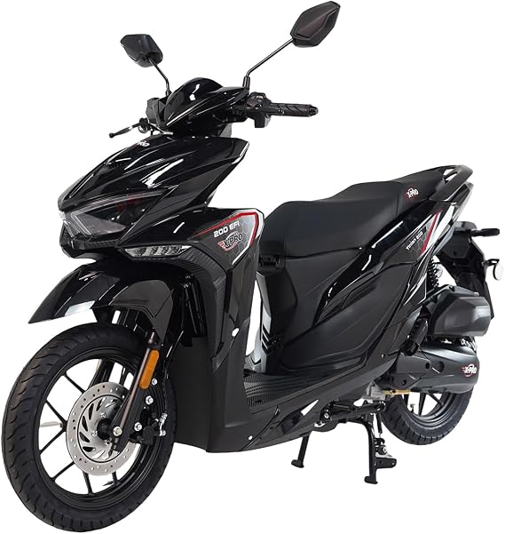 X-PRO Tinian 200 EFI Electronic Fuel Injection Scooter with CVT Transmission, 14" Alloy Wheels, LED Headlights!
