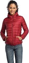Women's Hooded Puffer Jacket Lightweight Quilted Padded Coat Outerwear with Pockets