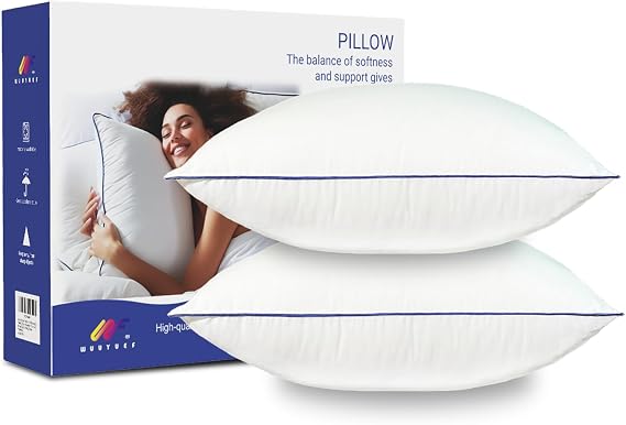 Cushion Inserts 45cm x 45cm 2 Pack, Hypoallergenic & Machine Washable Square Pillows, Down Alternative Fill for Sofa, Bed Living room decoration, White